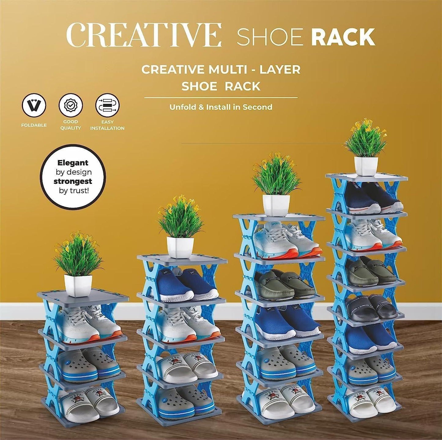 Smart Foldable 4-Layer Shoe Rack™